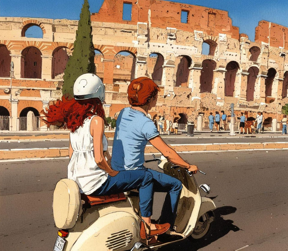 roma-vespa-fumetto